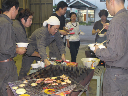 本社工場内BBQ